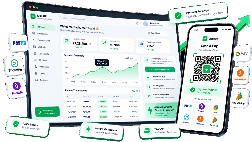 Lion UPI Payments Showcase